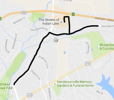 Indian Lake Loop race route map